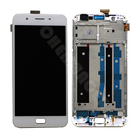 For OPPO A59 Display Assembly with Frame - White